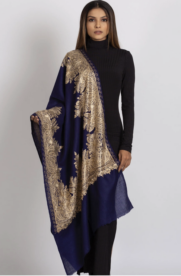 Wool Purple Pry Shawl