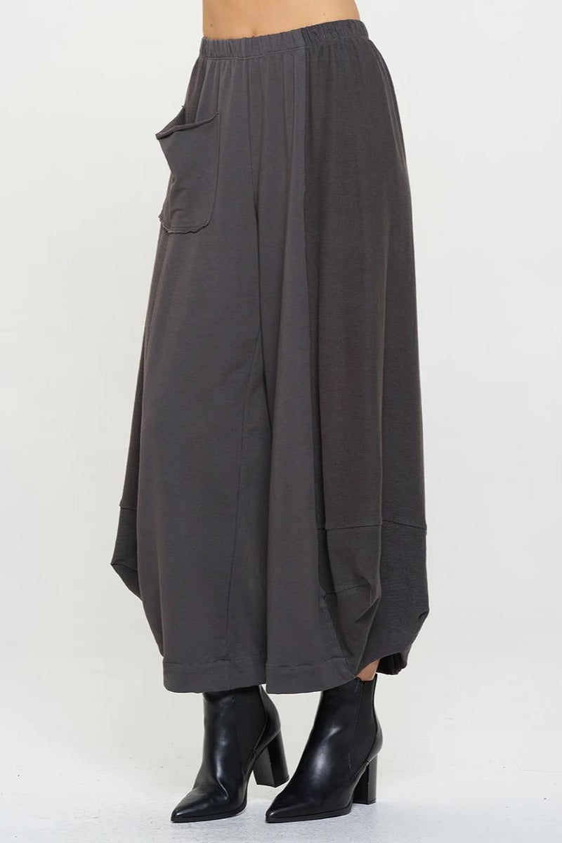 Grey Lantern Cotton Pant