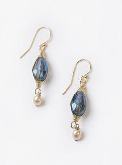 Herringbone Starry Night Crystal Earring