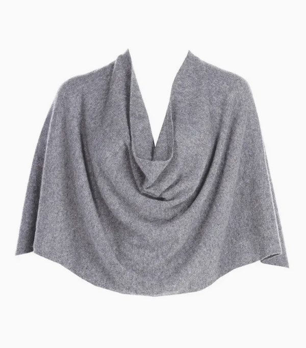 Heather Grey Cashmere Ruana