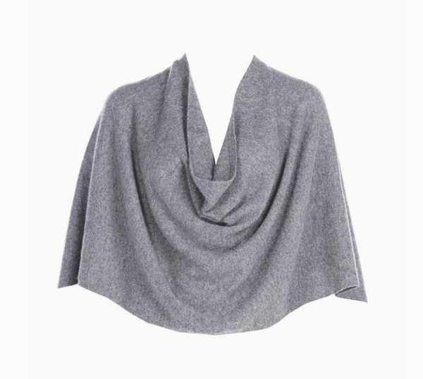 Heather Grey Cashmere Poncho