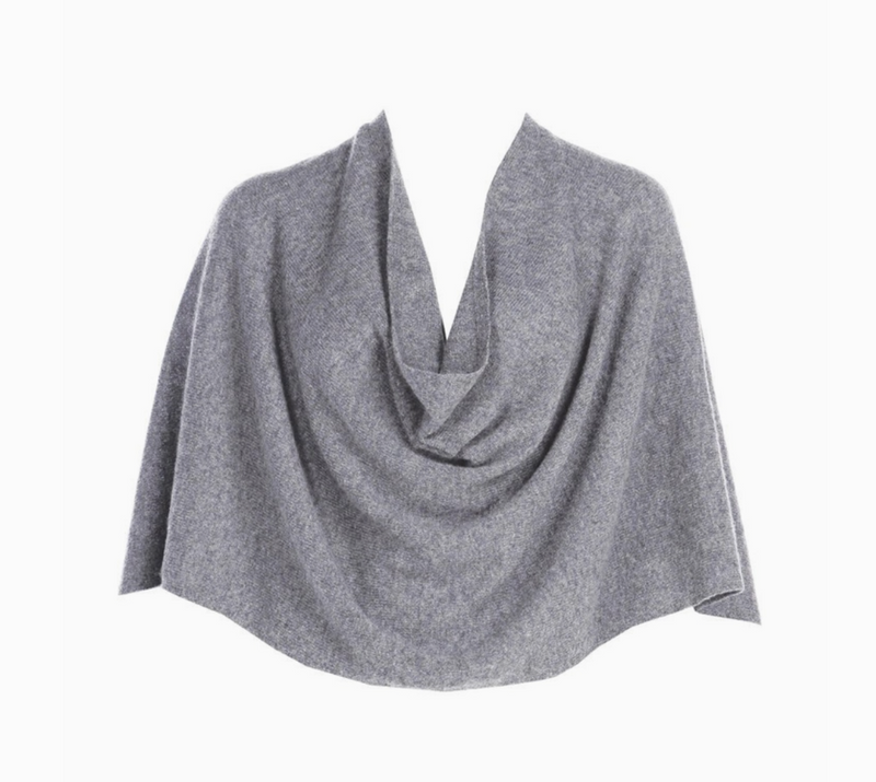 Heather Grey Cashmere Poncho