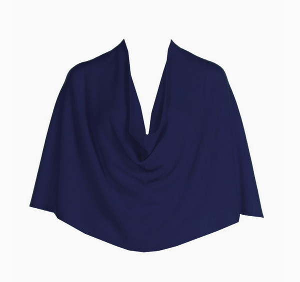 Navy Cashmere Poncho