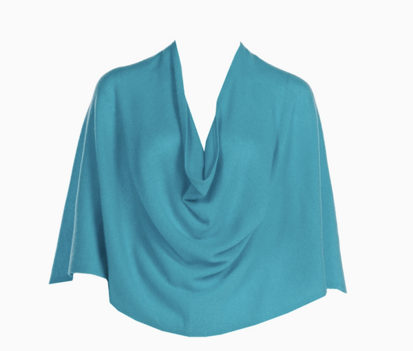 Turquoise Cashmere Poncho
