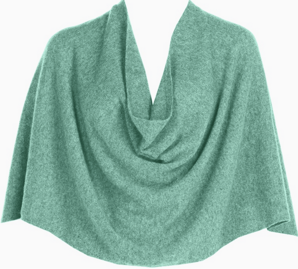 Aqua Cashmere Poncho