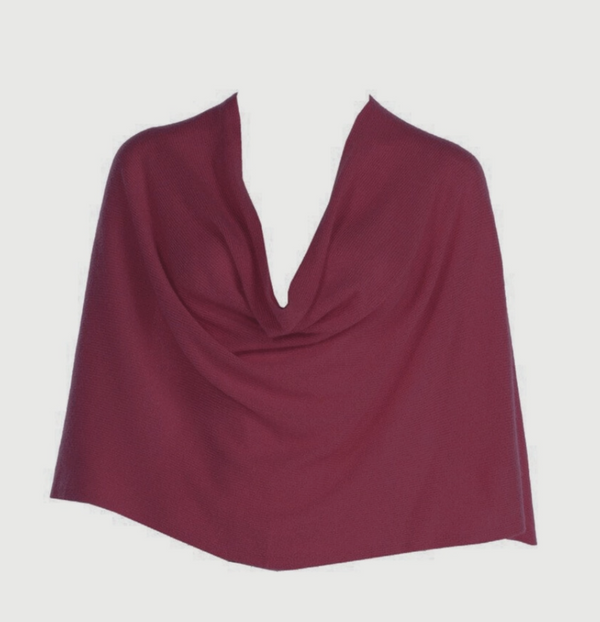 Merlot Cashmere Poncho