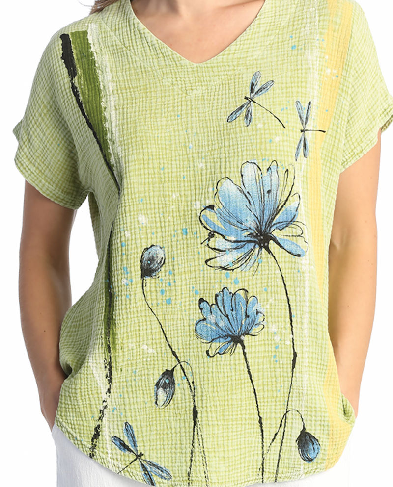 Dragonfly Cotton Gauze Top