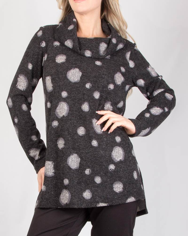 Faded Dots Cowl Tunic