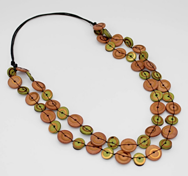 Rust Bobbie Double Strand Necklace