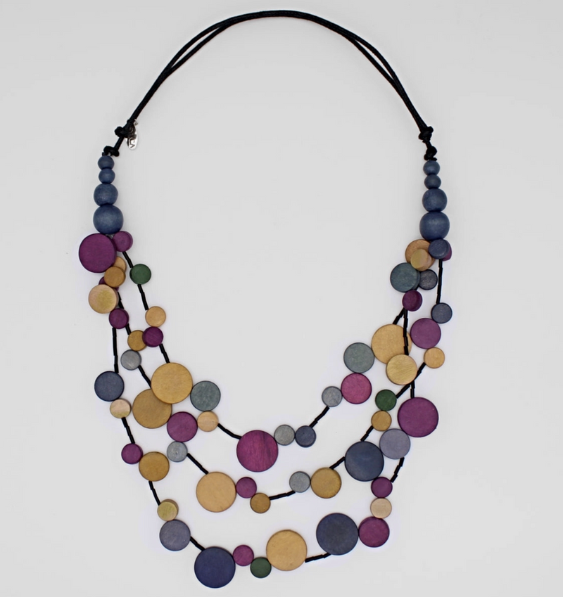 Purple Multi Strand Millie Necklace