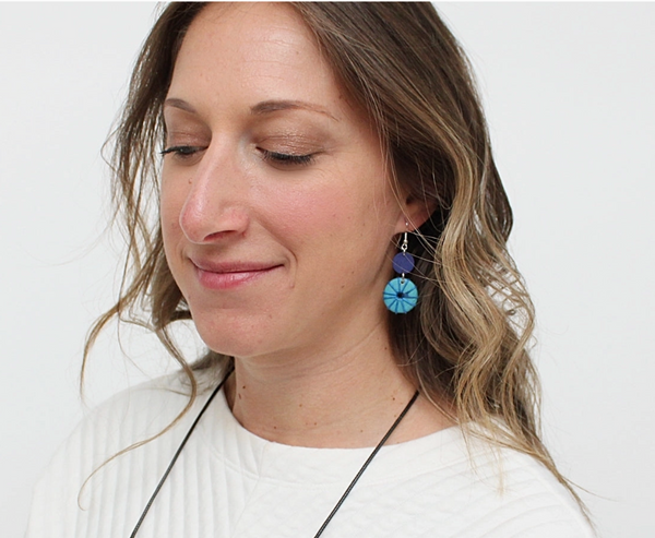 Blue Janet Statement Earrings