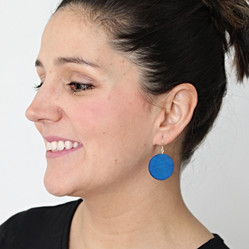 Cobalt Dot Rosie Earrings