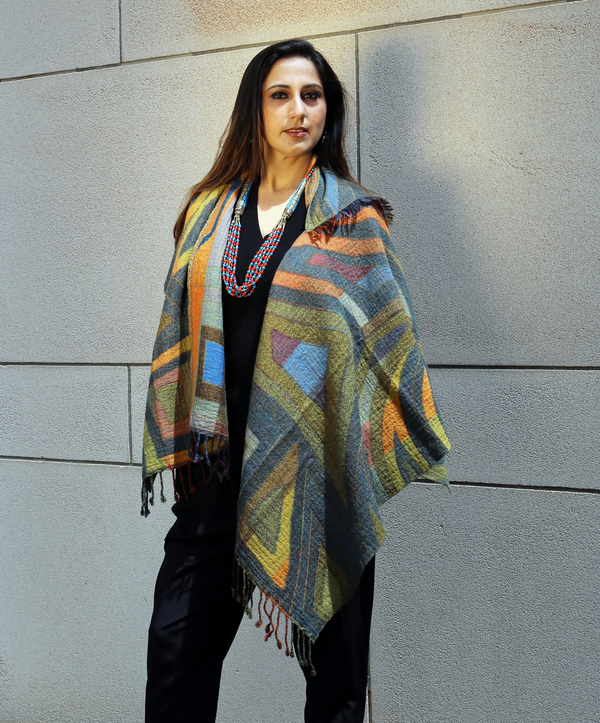 Citron Merino Poncho Wrap