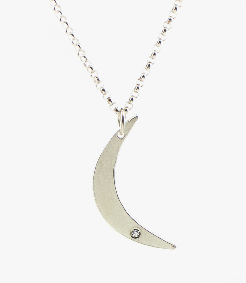 Crescent Moon Necklace 20in