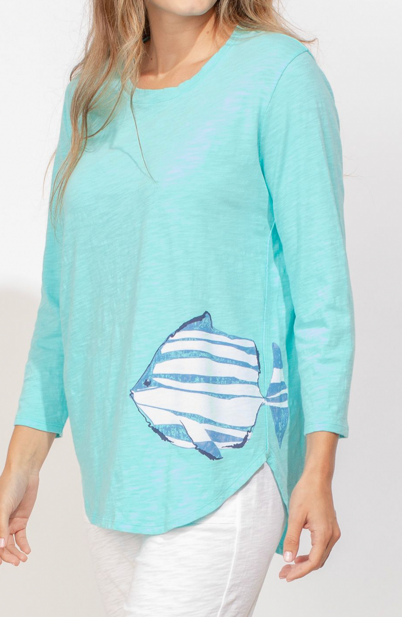 Turquoise Fish Tee