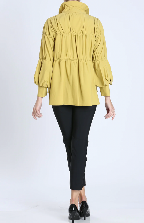 Shirred Blouson Jacket