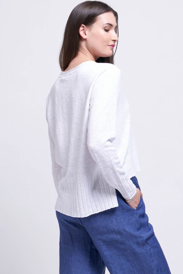 Cotton Linen Rib Sweater