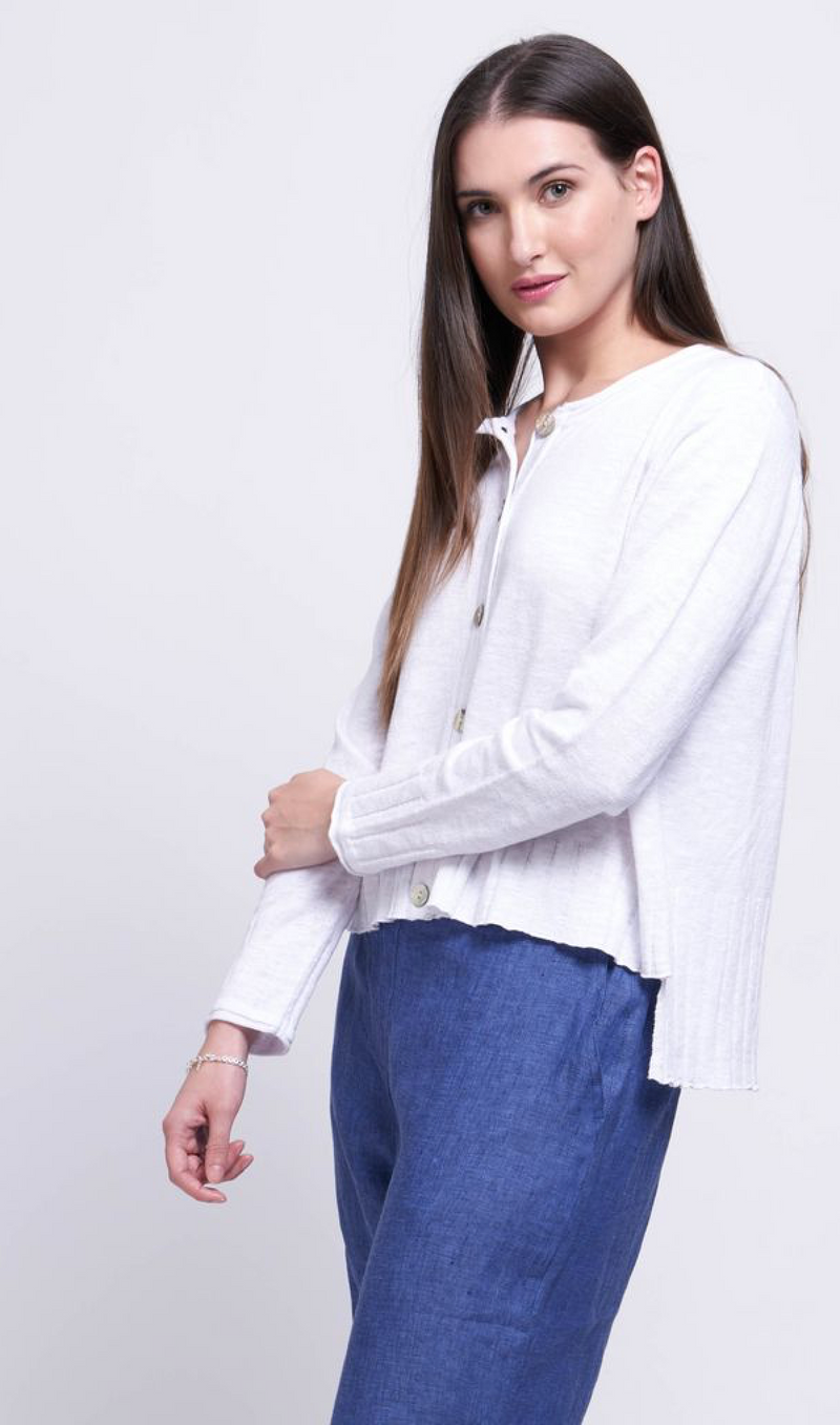 Cotton Linen Rib Sweater