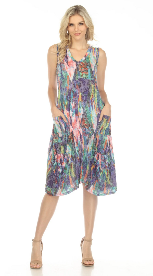 Multi Abstract Pocket Dress