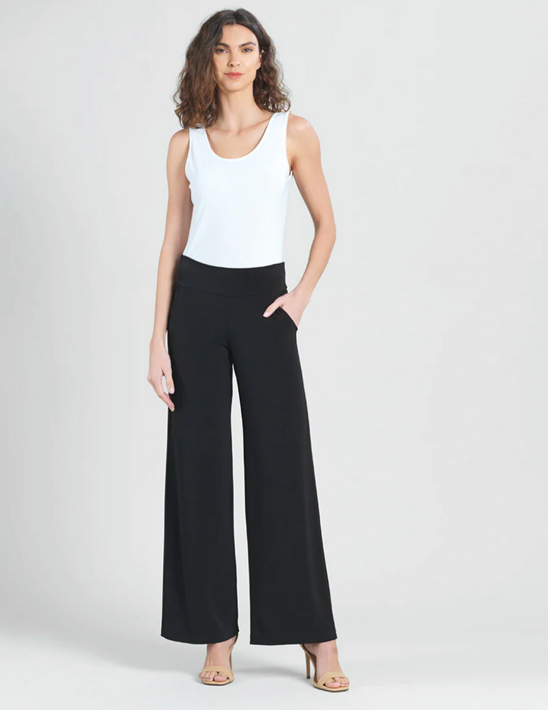 Wide-Leg Black Pocket Pant