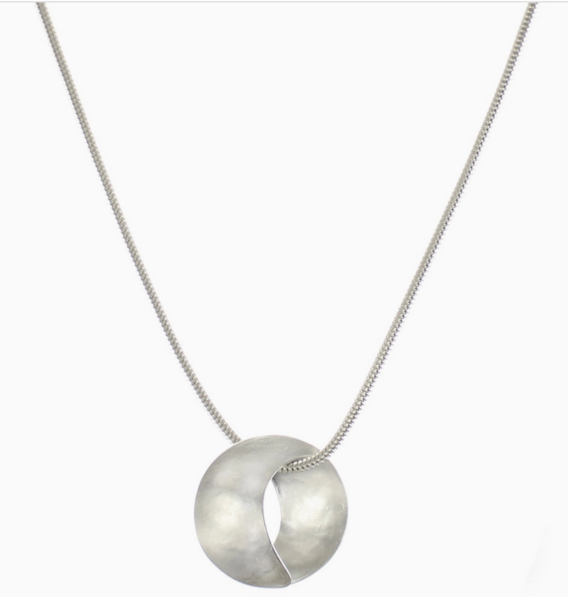 Silver Cresents Necklace