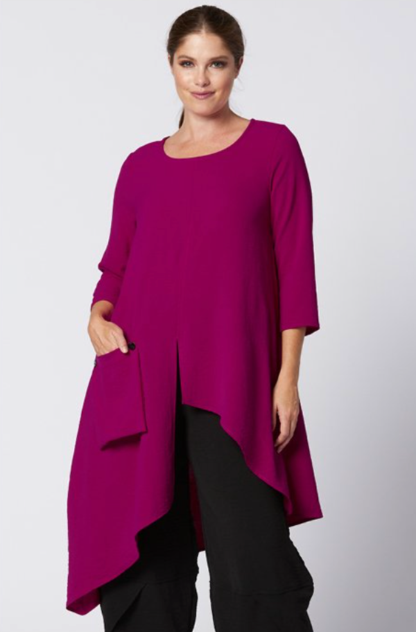 Magenta Asymmetrical Tunic