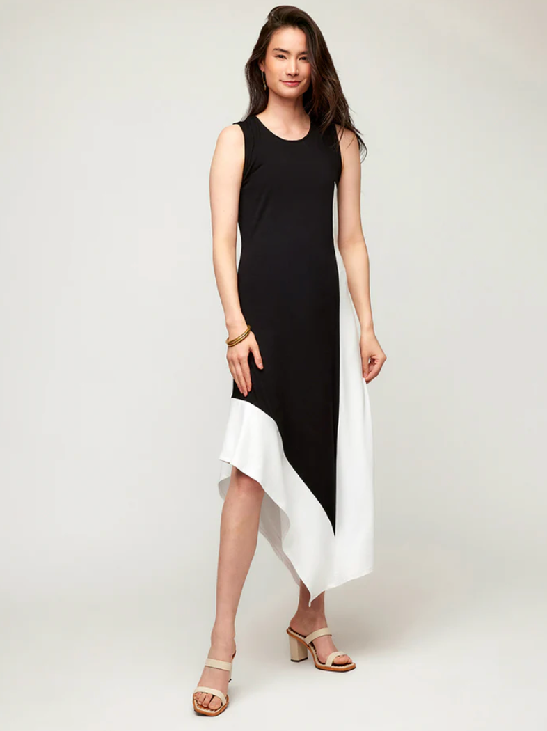 Asym Colorblock Dress