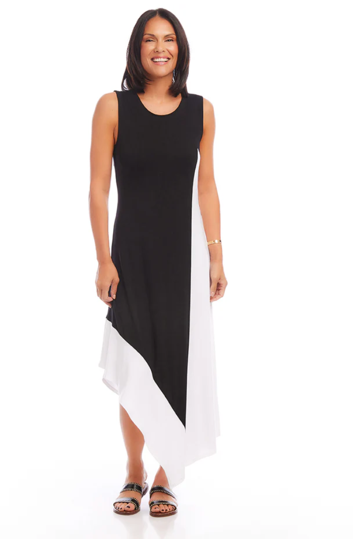 Asym Colorblock Dress