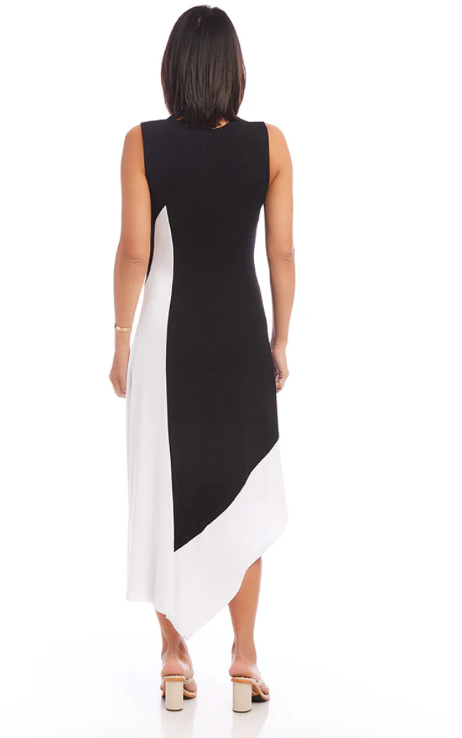 Asym Colorblock Dress