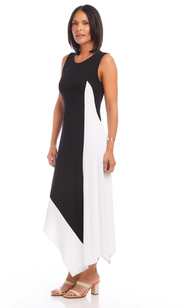 Asym Colorblock Dress