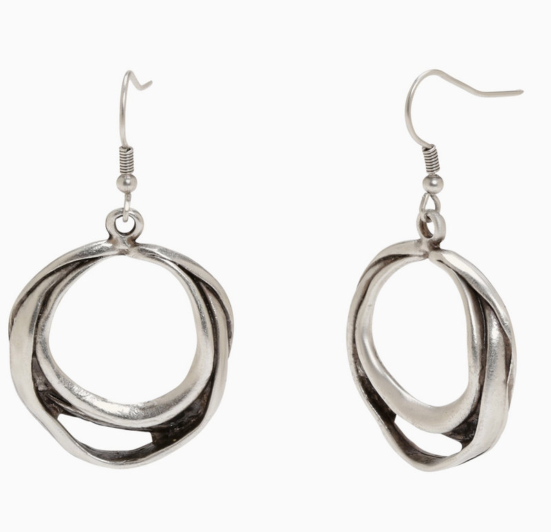 Abstract Hoop Earring