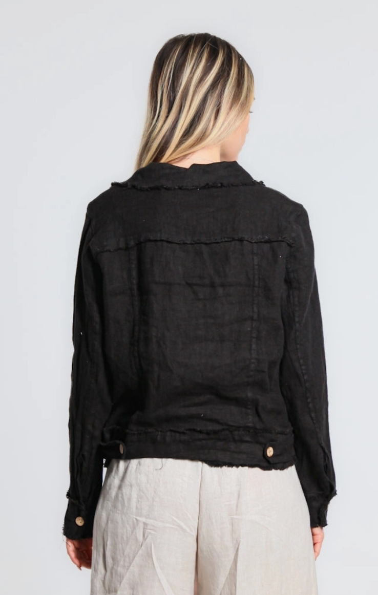 Jill Black Linen Jacket