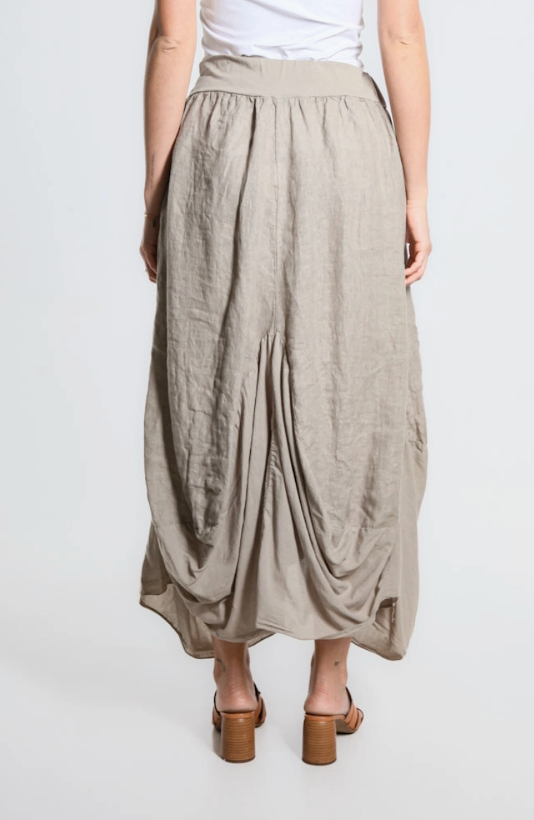 Taupe Bunched Pocket Skirt
