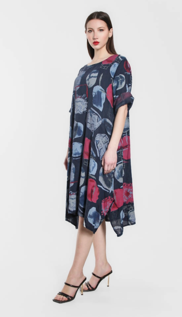 Gem Print Pocket Dress