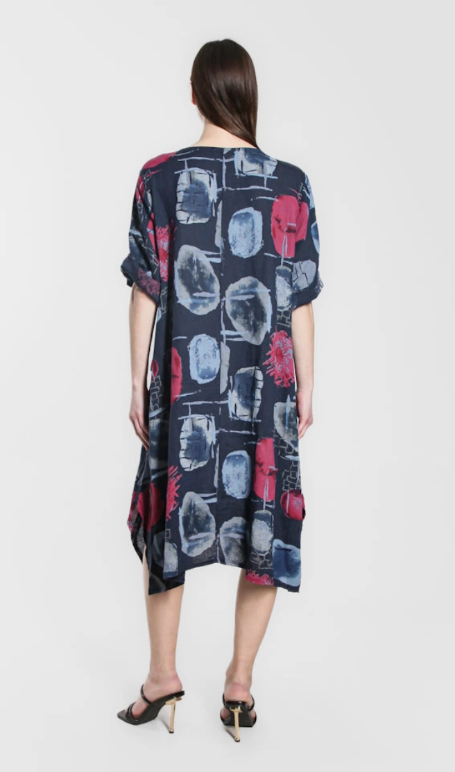 Gem Print Pocket Dress