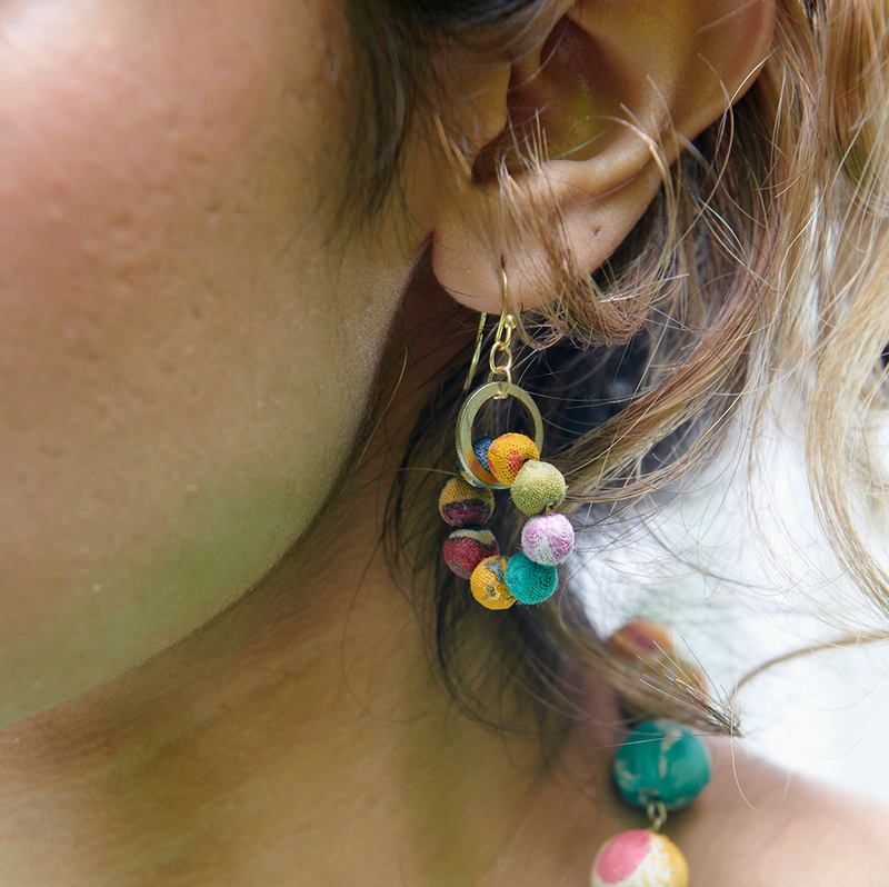 Kantha Orbital Earring