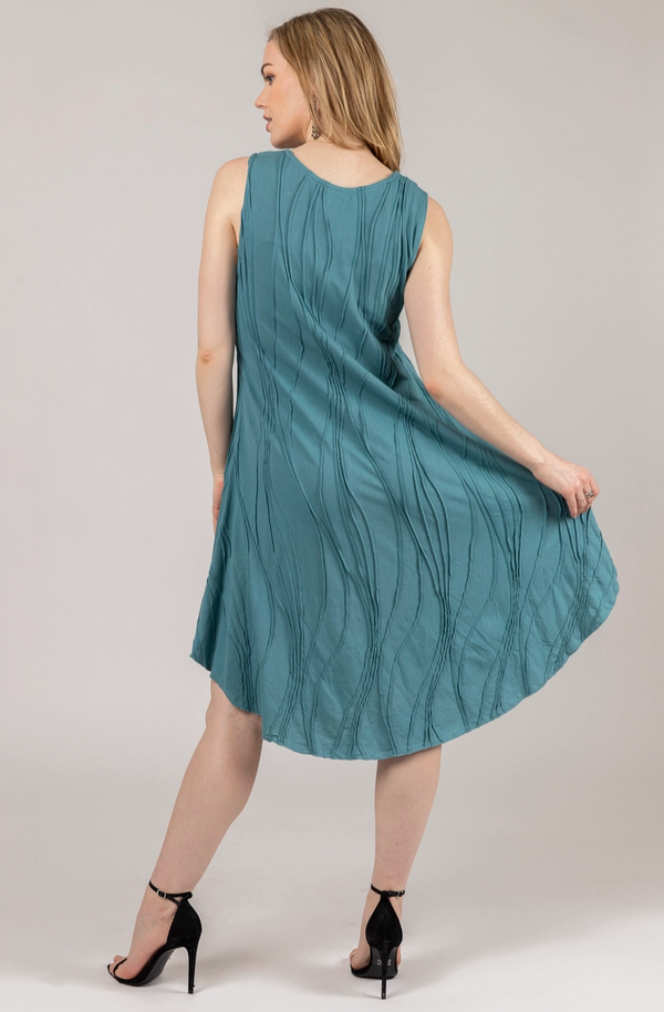Texture Ocean Blue Dress