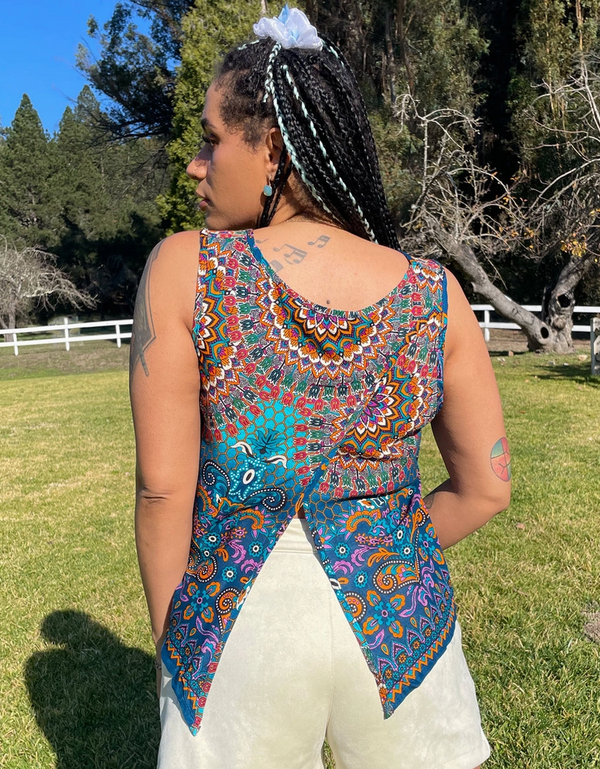 Shiva Mandala Turquoise Tank Top