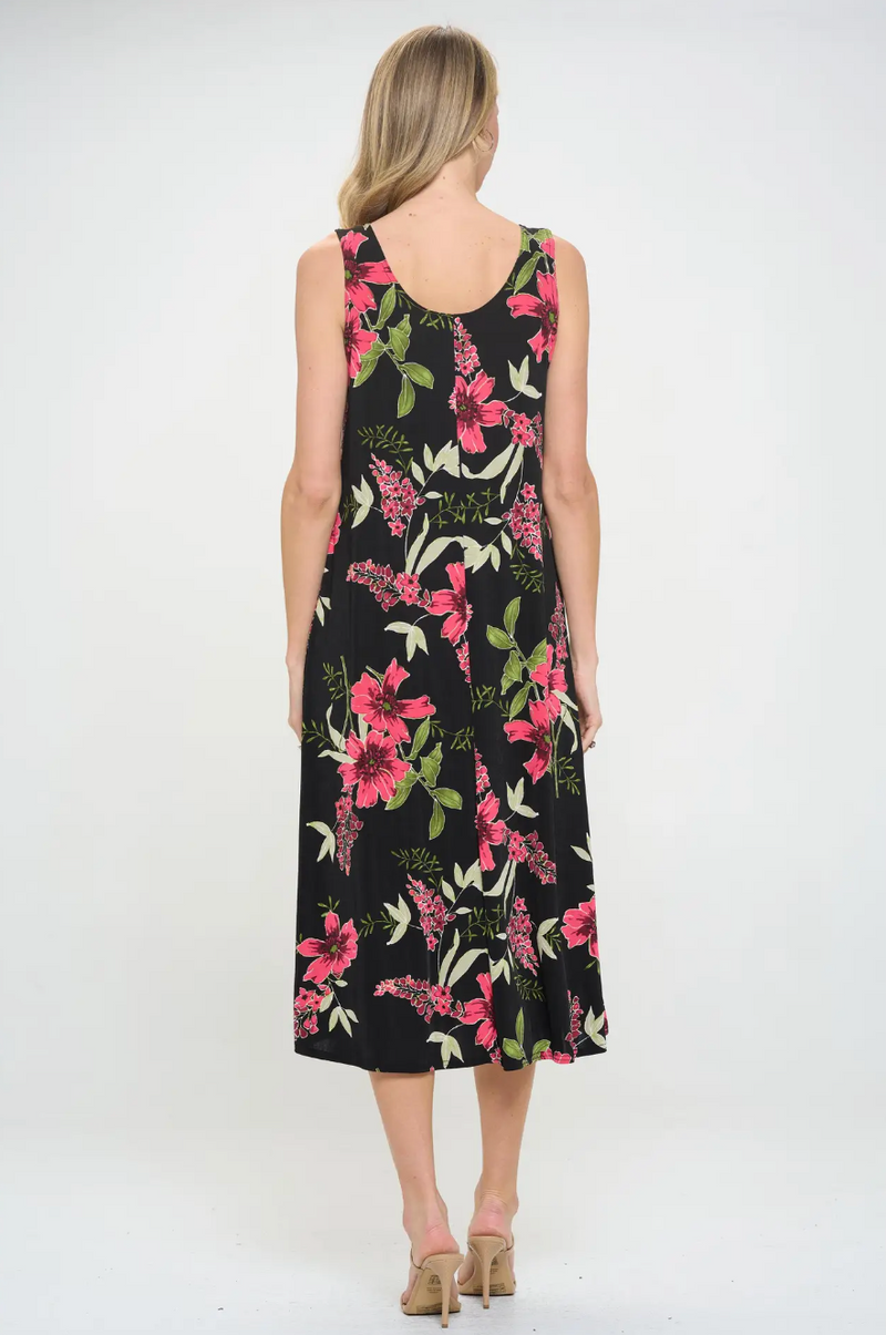 Floral Breeze Slinky Tank Dress