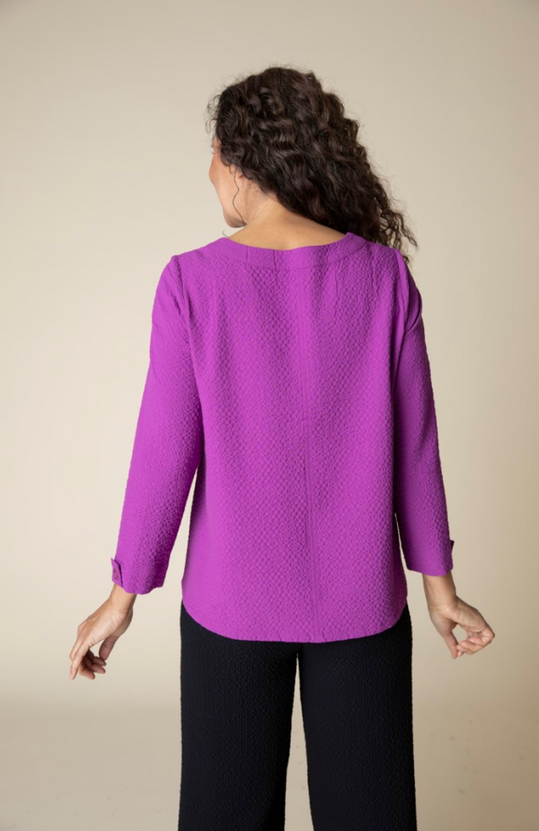 Pullover Purple Crinkle Top