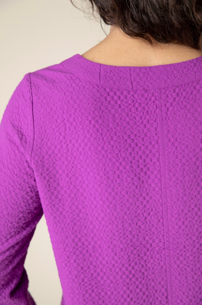 Pullover Purple Crinkle Top