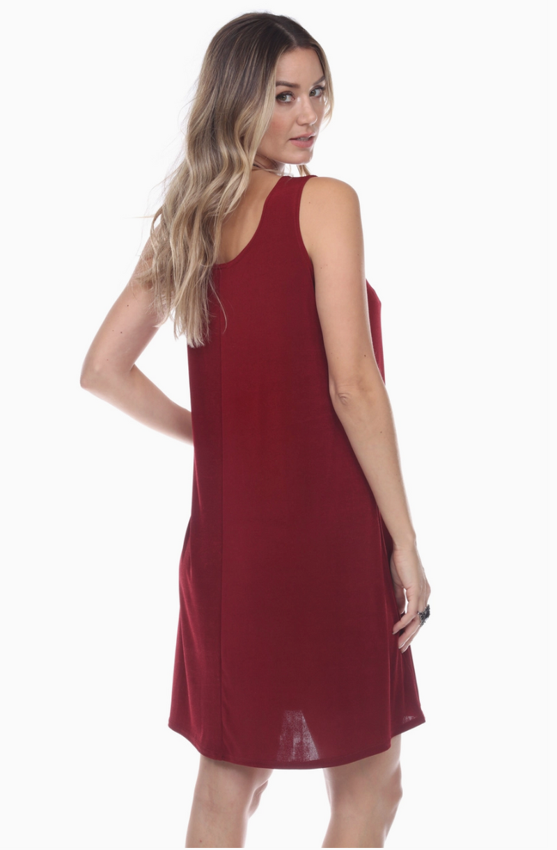 Burgundy Tank Dress