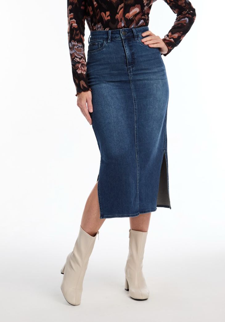 Dark Wash Denim Skirt