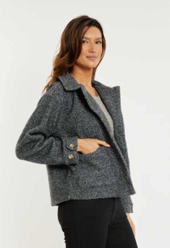 Charcoal Button Jacket