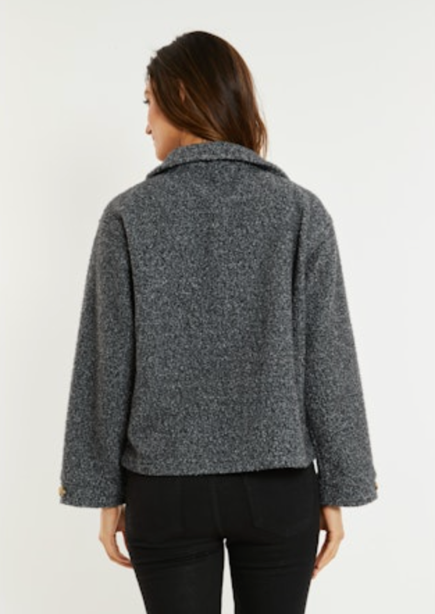 Charcoal Button Jacket