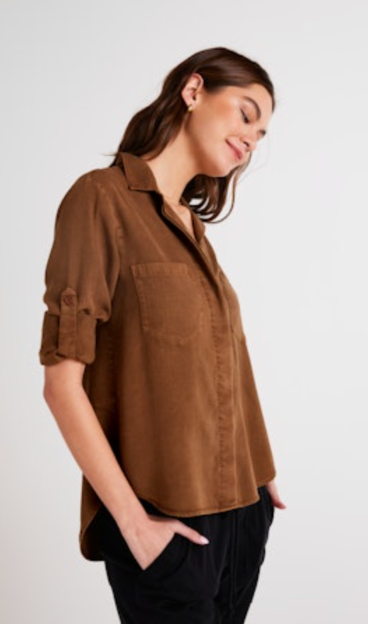 Twilight Gold Split Back Button Top
