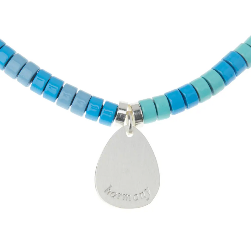 Turquoise Stone Intention Charm Bracelet