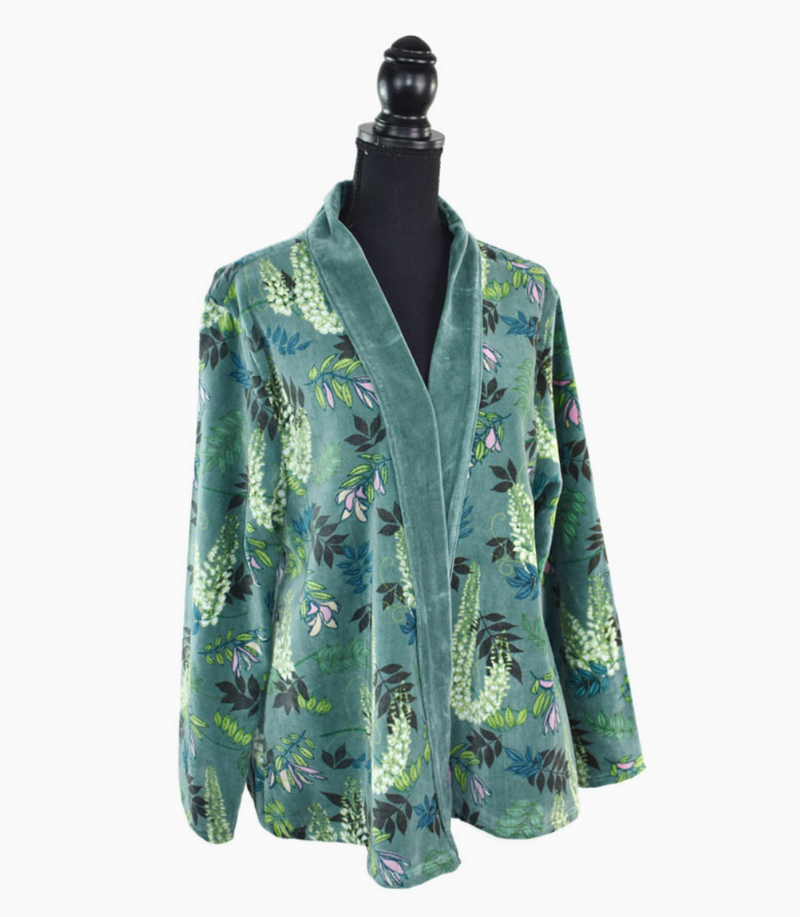Sjorland Botanical Velvet Green Jacket
