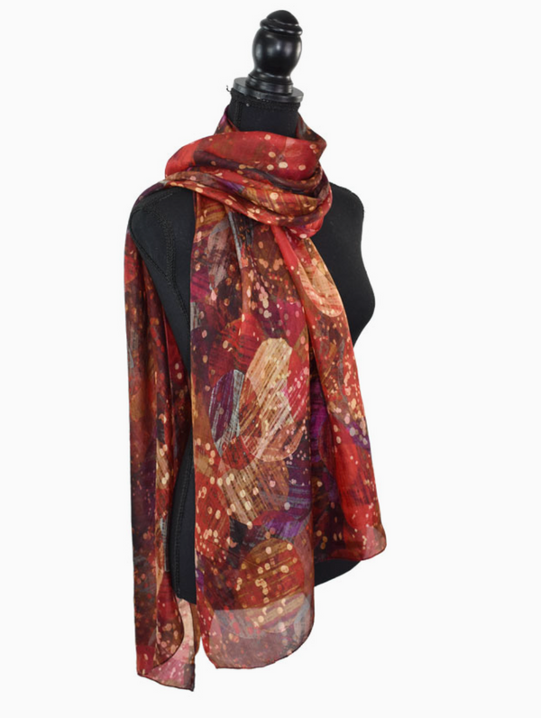 Red Noel Holiday Silk Scarf