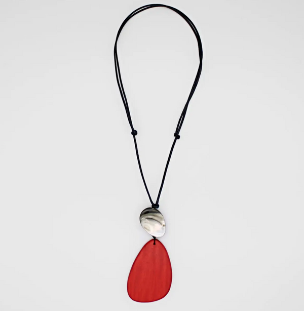 Red Vesta Pendant Necklace